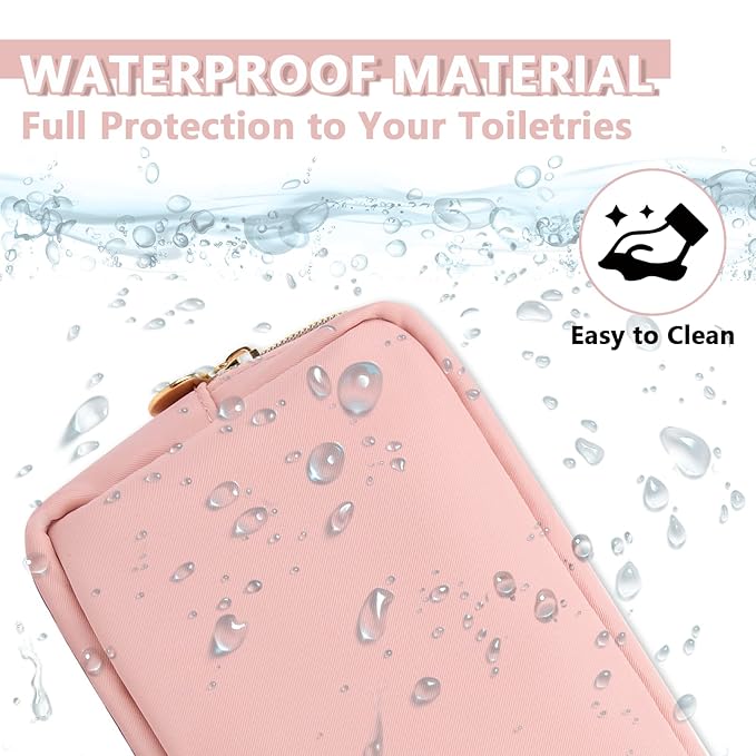 UIXIZQ Small Makeup Bag Pouch for PurseNylon Travel Toiletry Storage Bag Cute Preppy Cosmetic Bag for Women Girls,Waterproof Makeup Organizer Bag Pouch Skincare Bag Purse with Zipper (Small-Flamingo)