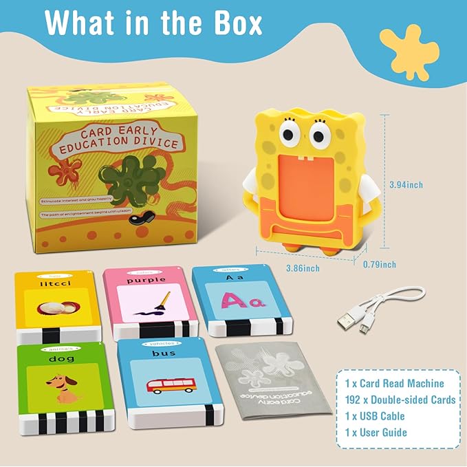 384 Sight Words Talking Flash Cards Toddler Learning Toys,Preschool Educational Montessori Toys,Autism Reading Machine Sensory Toys for Autistic Toddlers 2 3 4 5 Year Old Girls and Boys Gifts