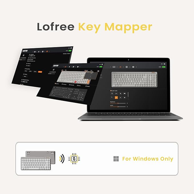 Flow Lite 100 Keys Low Profile Mechanical Keyboard, Swappable Rechargeable Wireless Keyboard with 2.4G Receiver, Bluetooth and Wired Connection for Windows, Mac/ Specter Linear Switches (Marble)