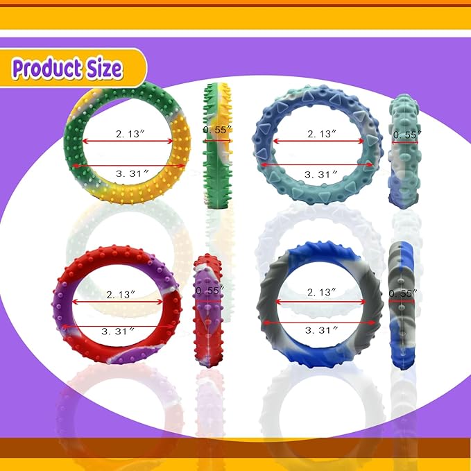 24pcs Random ColorSensory Fidget Toys for Kids Adults ， Stretchy Fidget Bracelet &Texture & Calming Autism Sensory Toys for Special Needs Autistic Children &Calm Down Toy for Toddler Girls Boys