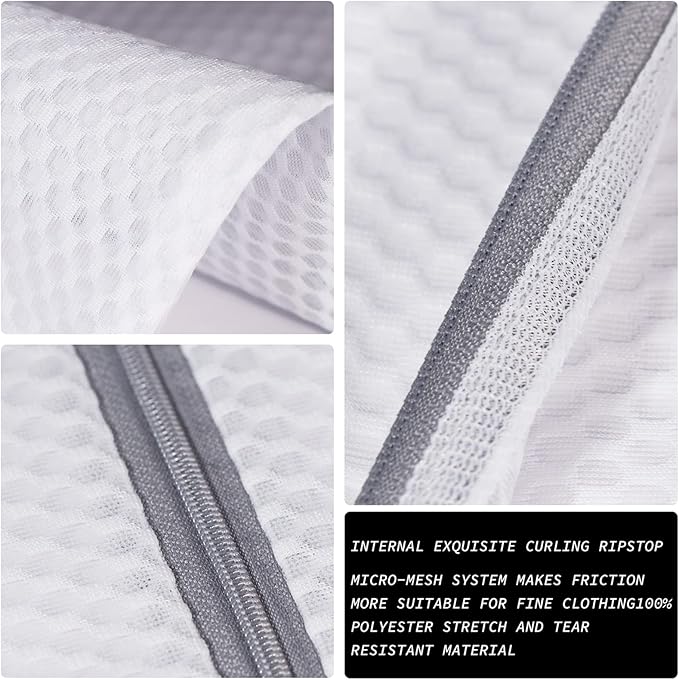 SUERIV Extra Large Honeycomb Mesh Laundry Bag125gsm Net Fabric Durable and Reusable Delicate Wash Bag,Travel Organization Bag for Lingerie,Clothes,Jeans,Bath Towel,Sock (3 Large)
