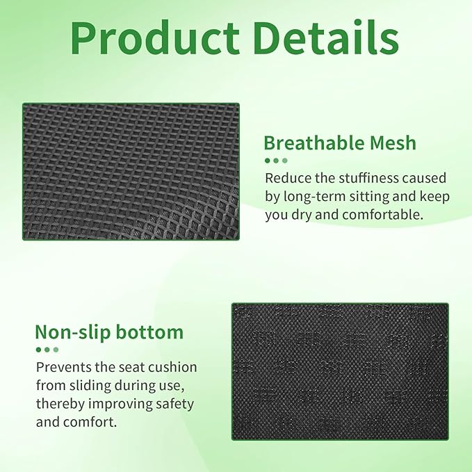 Anycosy Stadium Seat Cushion,Portable and Extra Thick Bleacher Seats Cushion for Any Outdoor Events (2 Pack-Gray)