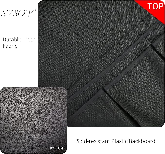 Bedside Caddy Bedside Storage Organizer Magazine Phone Tablet iPad Remote Holder, Organizer Caddy for Home College Dorm Bed, Sofa, Bunk Bed (Black)