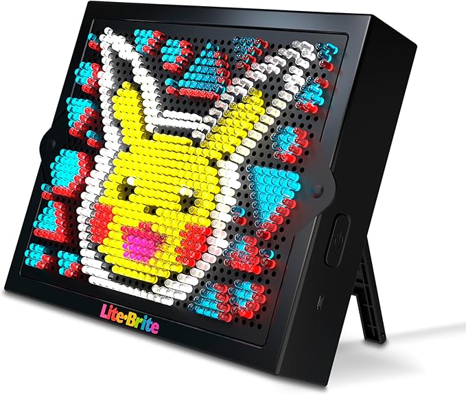 Lite Brite Super Bright HD, Pokemon Edition - Creative Retro Light-Up Screen – Educational Play for Children, Enhances Creativity, Gift for Boys and Girls Ages 6+