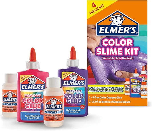 Elmer's Color Slime Kit, 2-Count + 2-Activator, Pink/Purple