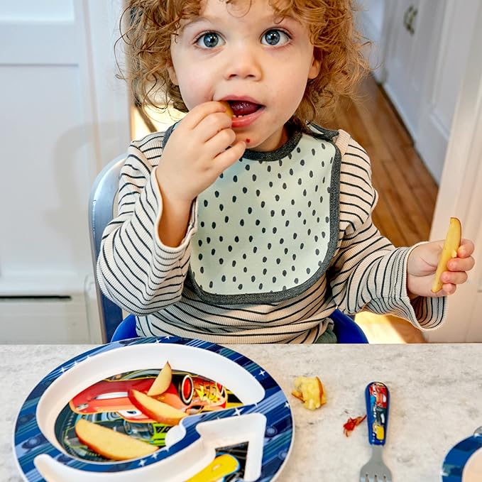 The First Years Disney/Pixar Cars Dinnerware Set - Toddler Plates and Toddler Utensils - 4 Count