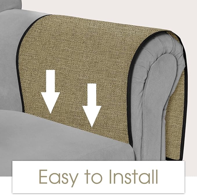 Joywell Armrest Organizer Remote Holder for Recliner Armchair Caddy Couch Sofa Arm Chair Caddie with 6 Pocket Storage for Magazine, iPad, Phone,Linen