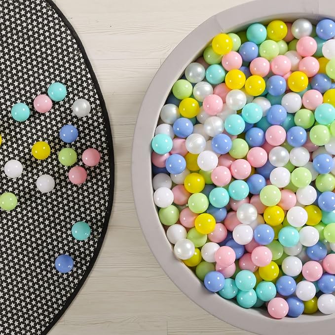 GOGOSO Ball Pit Balls for Toddles, Kids Plastic Balls for BallPit, Pool, Baby Party Accessories, Birthday Decoration 50 100 200 500 1000