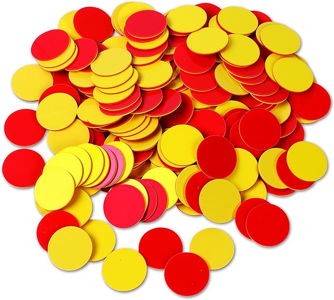 Learning Resources Two-Color Counters, Set of 200, Ages 5+, Grades K+, Educational Counting Sorting and Patterning, Family Counters,Back to School Supplies,Teacher Supplies
