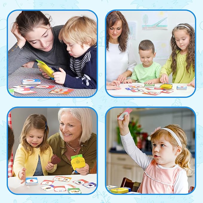 Bilingual Talking Flash Cards with 240 Sight Words, Sensory Toys for Toddlers 1-3, Pocket Speech for Toddlers, Speech Therapy Toys for Autistic Children Aged 2-6 Year Old Boys and Girls