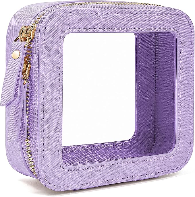 FFpaw Travel Clear Makeup Bag Set, TSA Approved Cosmetic Bag Case with Zipper Portable Makeup Pouch Toiletry Bag Women Traveling Cosmetic Organizer Storage Bag Car Organizer Car Essentials for Women