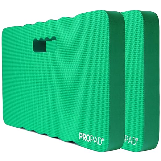 Thick Kneeling Pads, Garden Kneeler for Gardening, Bath Kneeler for Baby Bath, Kneeling Mat for Yoga, Knee Pad for Work, Extra Large (XL) 18 x 11 x 1.5 Inches, Green (Pack of 2)
