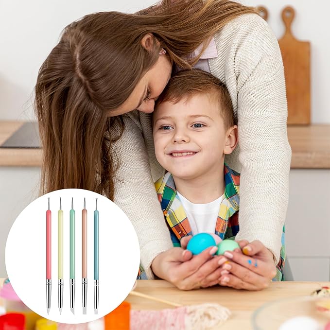 Aiyorse Clay Tools Kit, 21 PCS Polymer Clay Tools, Air Dry Clay Sculpting Tools, Pottery Tools Kit, for Kids, Adults, Pottery Craft, Dotting, Carving, Drawing, Molding, Modeling, Shaping