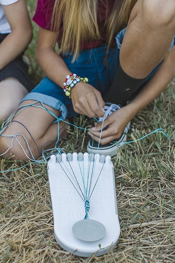 Choose Friendship My Friendship Bracelet Maker, 20 Pre-Cut Threads (Craft Kit/Kids Jewelry Kit) - Neutral