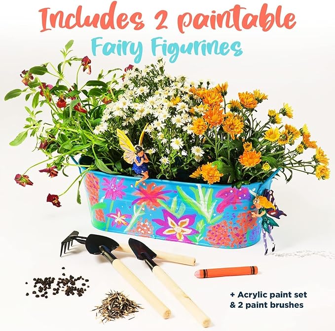 Bryte Light Up Unicorn Terrarium Kit for Kids - Grow Plant, Castle, Paint Set, Crystal Rock, Fairy Garden Lights, Arts & Crafts, STEM Activities, Birthday Gifts, Toys for Girls Aged 4–12 yrs