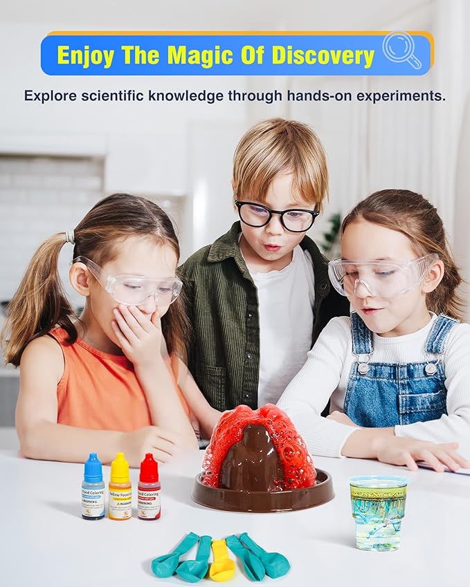 80+ Science Experiment Kit for Kids Ages 5-6-7-8, STEM Learning and Educational Toys, First Science Kit for Boys Girl Birthday Gifts
