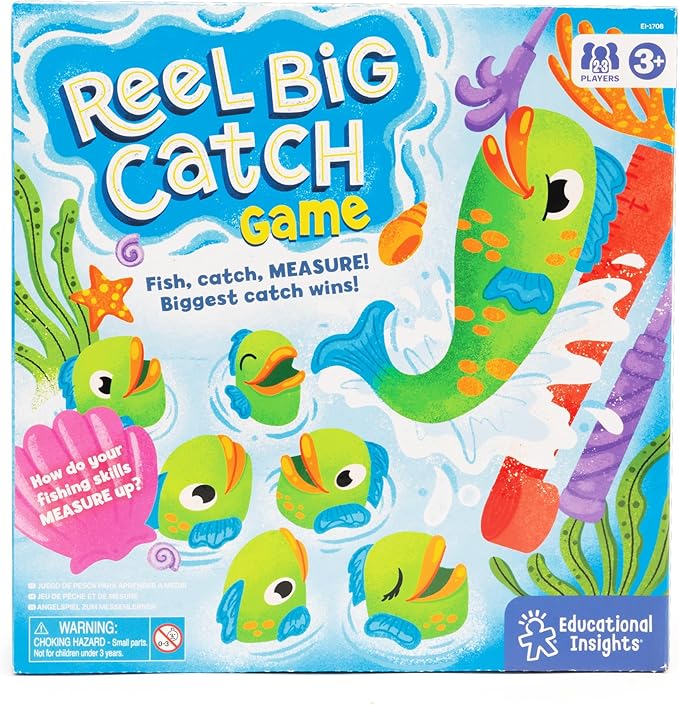 Educational Insights Reel Big Catch Game, Preschool Early Math Game, Gift for Kids Ages 3+