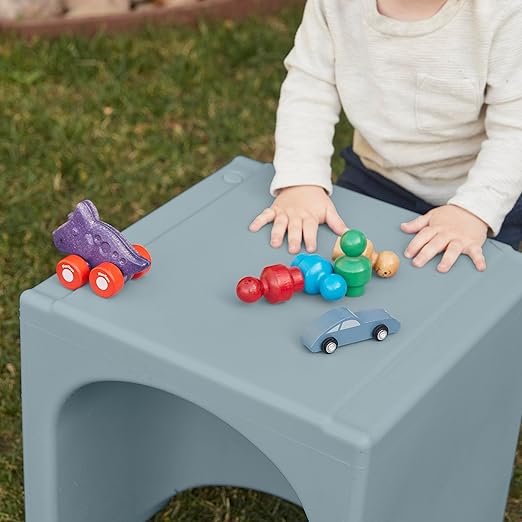 ECR4Kids Tri-Me 3-In-1 Cube Chair, Kids Furniture, Powder Blue