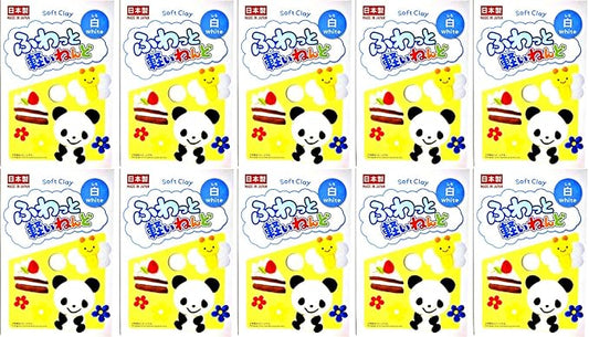 YACHIYO DAISO Soft Clay Lightweight Fluffy Packs (10 Set, White)