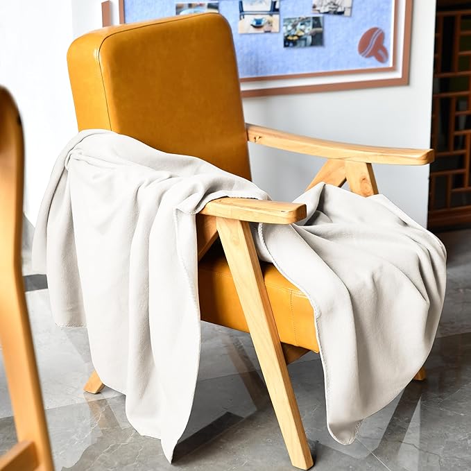 Special SG Glory Fleece Throw Blankets Bulk Fleece Blankets Solid Wholesale Lightweight Warm Soft for Pet Bed Sofa Couch Office Wedding Gifts Travel Seasons White 50x60 Inches Pack of 6