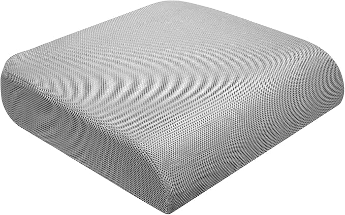 YOUFI Extra Thick Large Seat Cushion -19 X 17.5 X 4 Inch Gel Memory Foam Cushion with Carry Handle Non Slip Bottom - Pain Relief Coccyx Cushion for Wheelchair Office Chair (Gray)