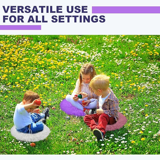 15 PCS Floor Cushions for Kids Colourful Educational Classroom Rug 16 inch Round Floor Cushion Round Seat for School Home Learning Group Activities Play Area