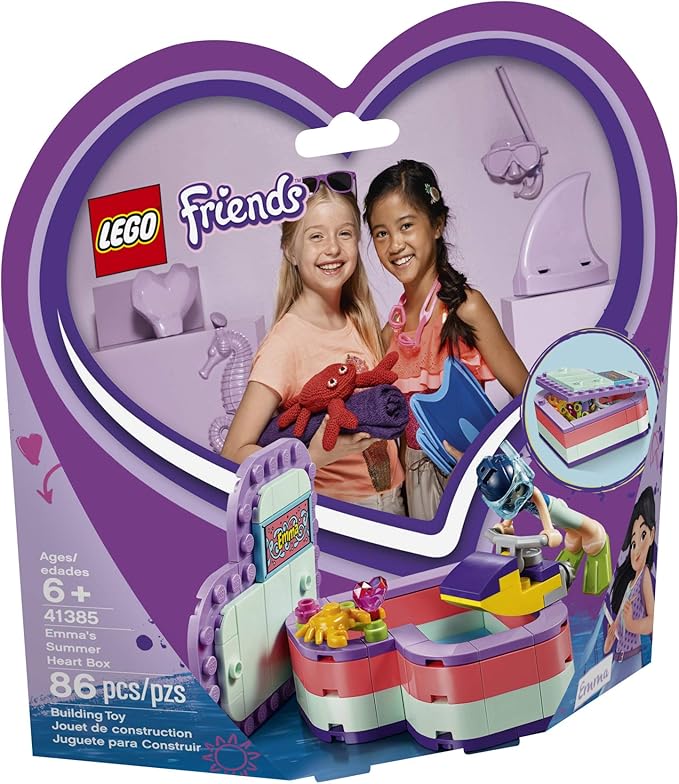 LEGO Friends Emma’s Summer Heart Box 41385 Building Kit, New 2019 (86 Pieces)