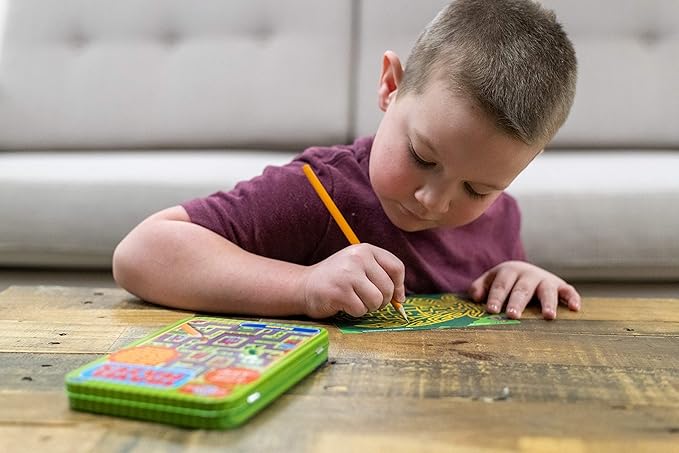 Bendon TS Shure Travel Games Mazes Mini Activity Tin with 20 Illustrated Activity Sheets and Pencil and Tin 50438