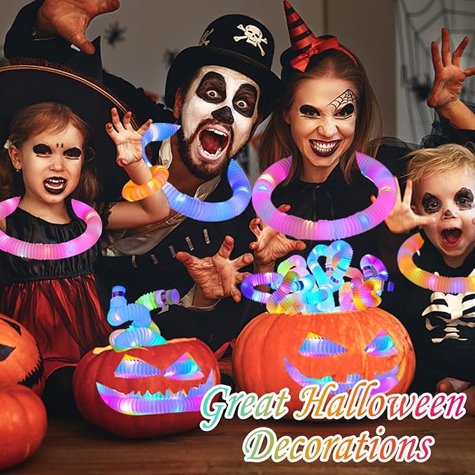 24 Pcs Light up Party Favors for Kids 4-8-12,Glow Sticks Bulk Bracelet Necklace Accessories for Kids,Neon Birthdayifts,Christmas Go Return Godie Bag Stocking Stuffer Fillers for Boys Girls