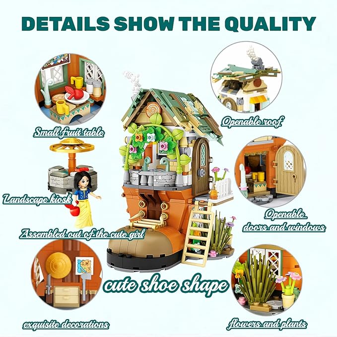 Tree-Like House Toys Building Sets Creative Forest Tree-House Mini Building Sets for Girls Boys Age 8+, 709 PCS with 2 Mini-Figures