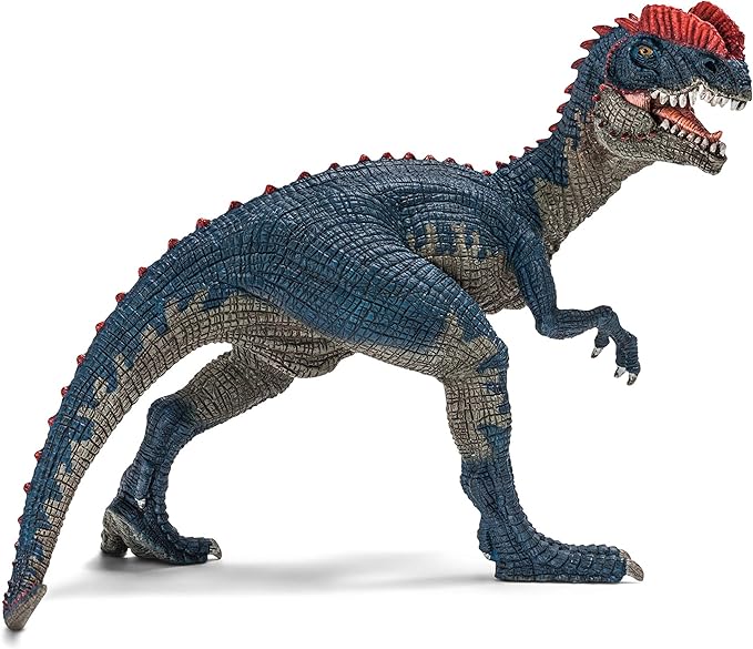 Schleich Dinosaurs, Jurassic Era velociraptor Dinosaur Toys for Boys and Girls, Dilophosaurus Toy Figure, Ages 4+