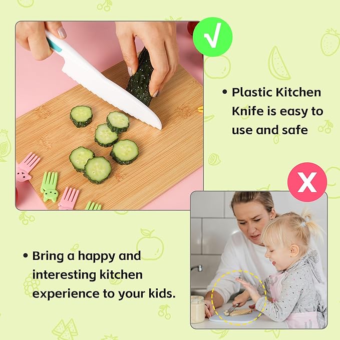 14 PC Toddler Montessori Kitchen Tool Toy for Lillte Girl Boy Age 3-10, Safe Knife Kid Toddler Kitchen Set for Real Cooking, Gifts for 3 4 5 6 7 8 9 10 Year Old Girl Boy Birthday Christmas