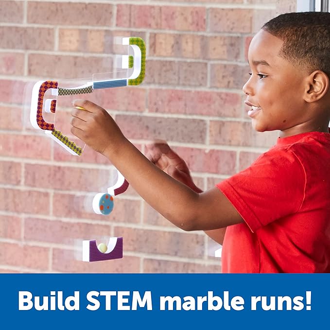 Learning Resources STEM Explorers Marble Runners - 18 Pieces, Ages 5+ STEM Toys and Activities for Kids, Brain Teaser Toys and Games, Kindergarten Games