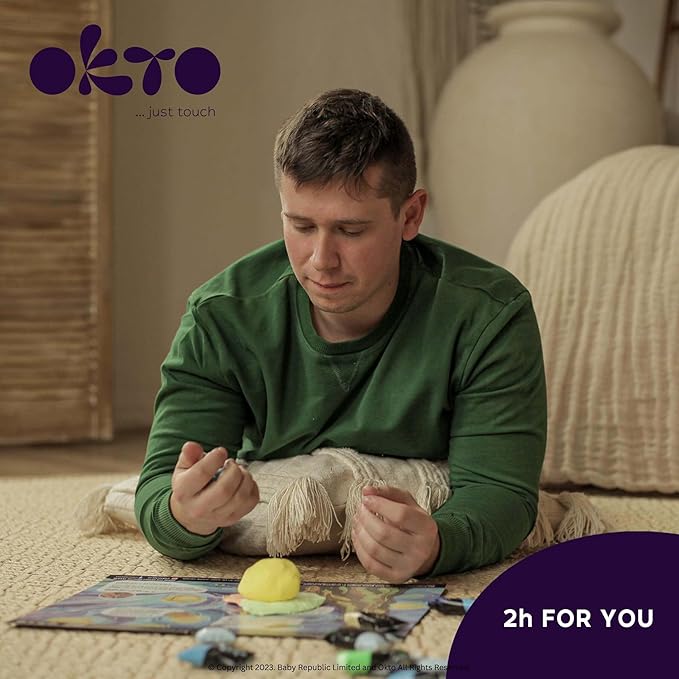 OKTO Art Kit Vincent Van Gogh Starry Night | Arts & Crafts DIY Painting with Modeling Clay Kit for Painting | Painting Kits for Adults for Home Decoration | Air Dry Clay for Adults| Arts and Crafts