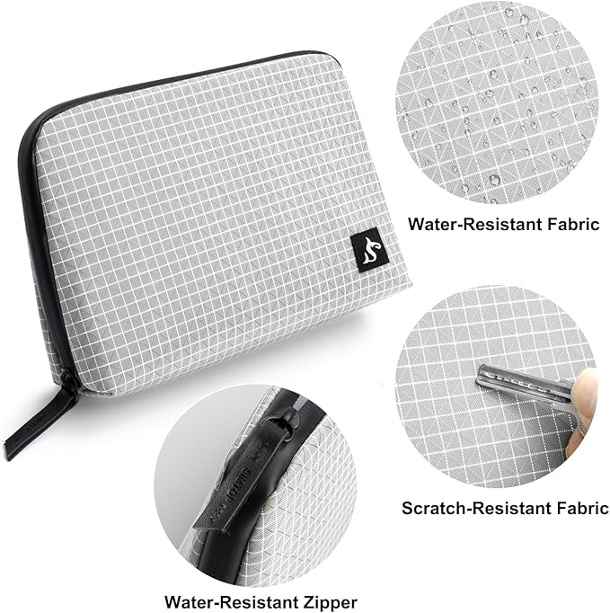 SIMTOP Cord Organizer Travel Small Tech Bag Pouch Case for Cords, Charger, Hard Drive, Power Bank – Water-Resistant Electronics Organizer, Small Portable Gadget Case for Travel