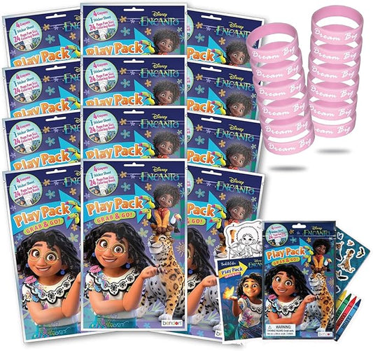 Encanto Birthday Party Supplies Set for Kids, Boys and Grils - Bundle with 12 Encanto Activity Play Packs Grab & GO with Mini Coloring Books, Encanto Stickers, and More Party Favors