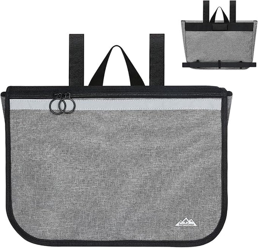 supregear Wheelchair Carry Bag - Accessories Pouch for Rollator, Walkers, Power Wheel Chairs and Knee Scooters - Side Armrest Storage Organizer for Elderly Seniors - Lightweight Portable Travel Tote