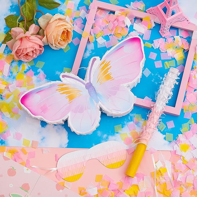 Lewtemi Piñata Party Decorations with Stick Blindfold and Confetti for Party Decorations Centerpiece, Photo Prop, Birthday, Funny Anniversary