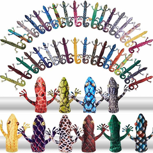 Chivao Lizard Snap Bracelet Reptile Party Favor, Stuffed Animal Slap Bracelets Jungle Snakes Party Favors Reptile Birthday Party Supplies for Boy Girl Christmas Party Gifts