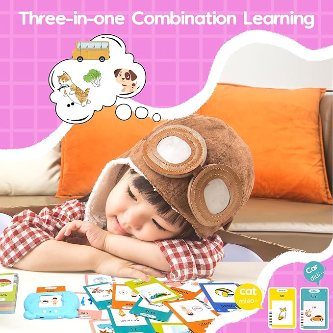 BELLOCHIDDO Talking Flash Cards with 510 Sight Words - Montessori Toys, Sensory Toys for Autistic Children, Toddler Toys, Kids Toys Age 1 2 3 4 5 Years Old Boys & Girls, Speech Therapy Toys