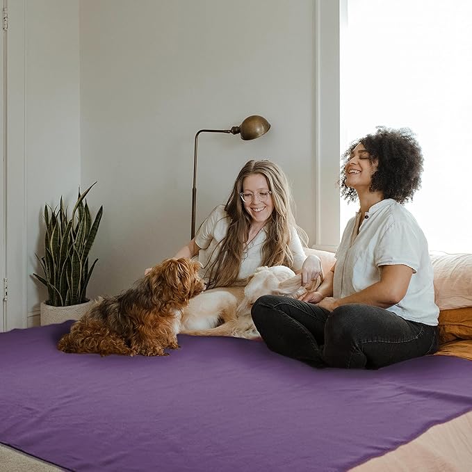 Special SG Glory Fleece Throw Blanket Set Bulk for Travel Kids Outdoor Wedding Pet (Purple, Pack of 6 50x60 Inches)