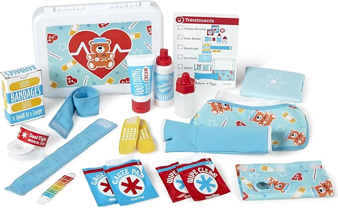 Get Well First-Aid: Pretend Play Set & 1 Me l i ssa & Doug Scratch Art Mini-Pad Bundle (30601)