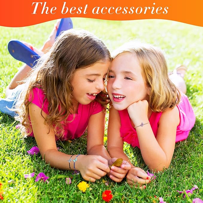 Hicarer 36 Pcs Butterfly Bracelets Party Favors Friendship Bracelets Colorful Adjustable Woven Bracelets for Women Girls Kids Butterfly Fairy Party Favors Christmas Birthday Gifts