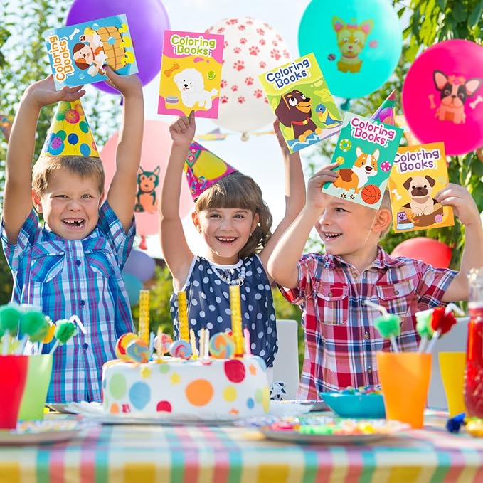 24PCS Puppy Theme Coloring Books Bulk for Kids Animal DIY Art Drawing Book with Corgi Doggy Patterns for Dog Birthday Party Favors Goodie Bag Filler School Classroom Rewards Prizes Supplies