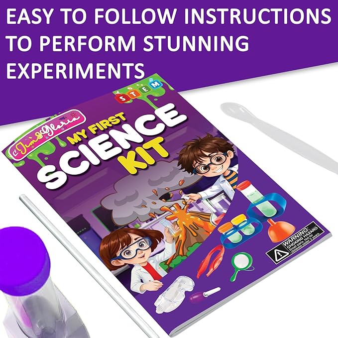 Jim&Gloria Science Kits for Kids 5 7 8 12 Year Old Birthday Gift for Girls Boys, Learning Educational Toy, Stem Toys Chemistry Experiments, DIY Volcano Project Set, Easter Gifts for Kids