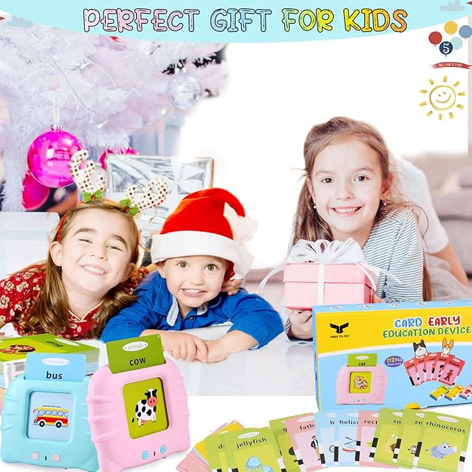Toddler Learning Toys for 2 3 4 5 6 Year Old Girls Boys: Talking Flash Cards Speech Therapy Toys Autism Toys Preschool Educational Toys Games 224 Sight Words Kids Brithday Gifts