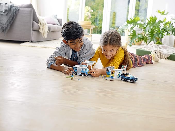 LEGO City Turbo Wheels - Gas Station, Toy Building Set from 5 Years, with Various Toy Vehicles and Minifigures (60257), Assorted Colour/Model