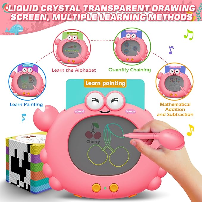 Talking Flash Cards,Kids Toddler Flash Cards with 224 Pages,Writing, Drawing,and Math,Autism Sensory Toys,Speech Therapy Toys,Learning Educational Toys Gifts for Age 2 3 4 5 Years Old Boys and Girls