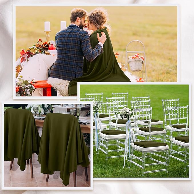 Kinlop Fleece Blanket Bulk 60 x 50 Inch Soft Lightweight Fleece Cozy Blanket Warm Throw Plush Pet Throw for Bed Couch Sofa Home Office Wedding Gifts Travel Camping(Army Green,40 Packs)