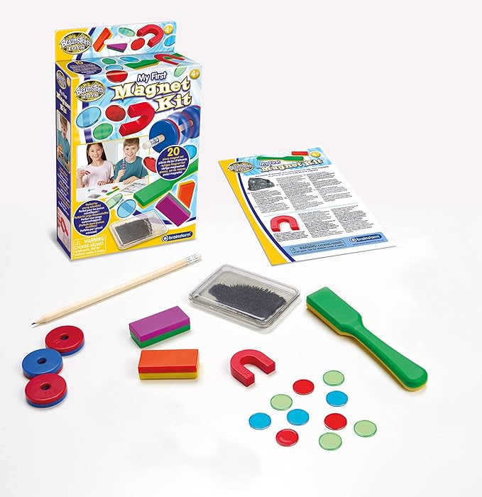 Brainstorm Toys: My First Magnet Kit - 20 Pieces, Learn About Magnetic Force, Educational Toy, Includes Online Code for Experiments, Kids Ages 4+